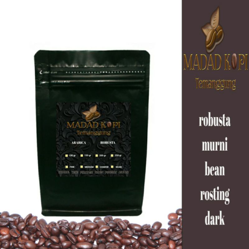 

Kopi Robusta Biji Murni Temanggung Bean Natural Proses Rosting Dark