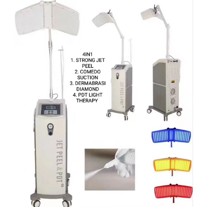 SUPER STRONG JET PEEL OXYGEN  4IN1 COMEDO SUCTION DERMABRASION AND PDT LIGHT BEAUTY FACIAL