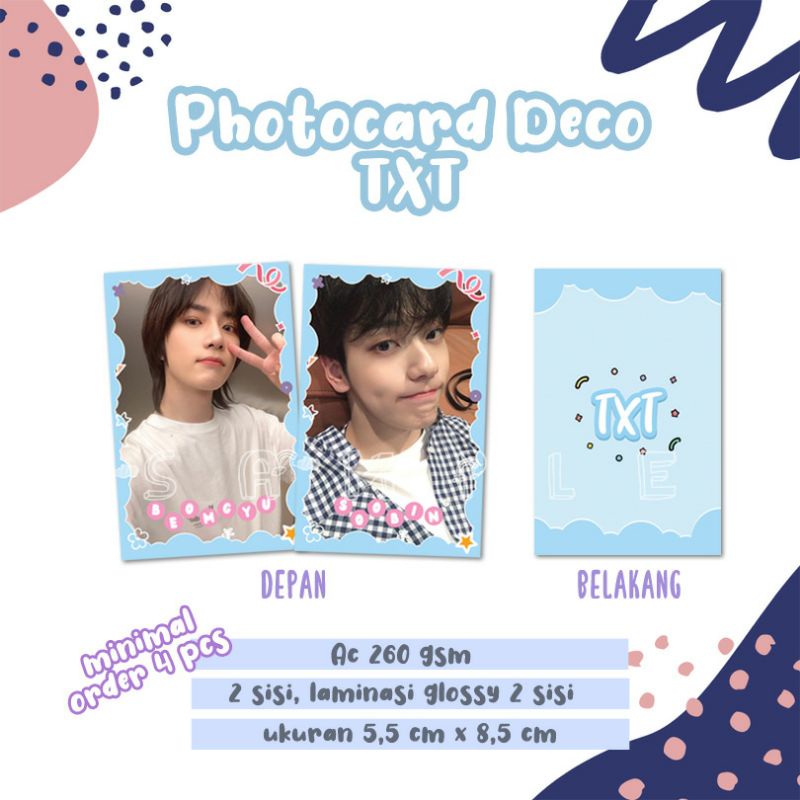 Photocard deco TXT PC cute TXT