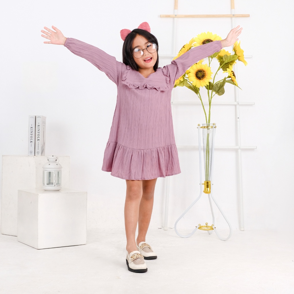 Dress Anak Perempuan / Tunik Anak / Tunik Anak Perempuan MALIKA 6-12 Tahun