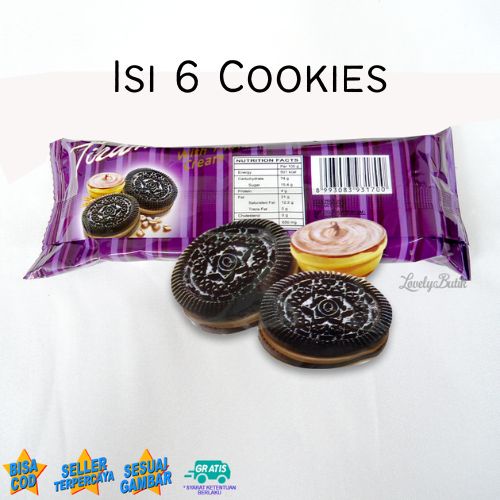 Biskitop Black Cookies Sandwich Biskuit Biskitop Cemilan Biscuit Anak Kue Murah Kue Manis Vanila Coklat Tiramisu Isi 5 Bungkus - Lovelybutik