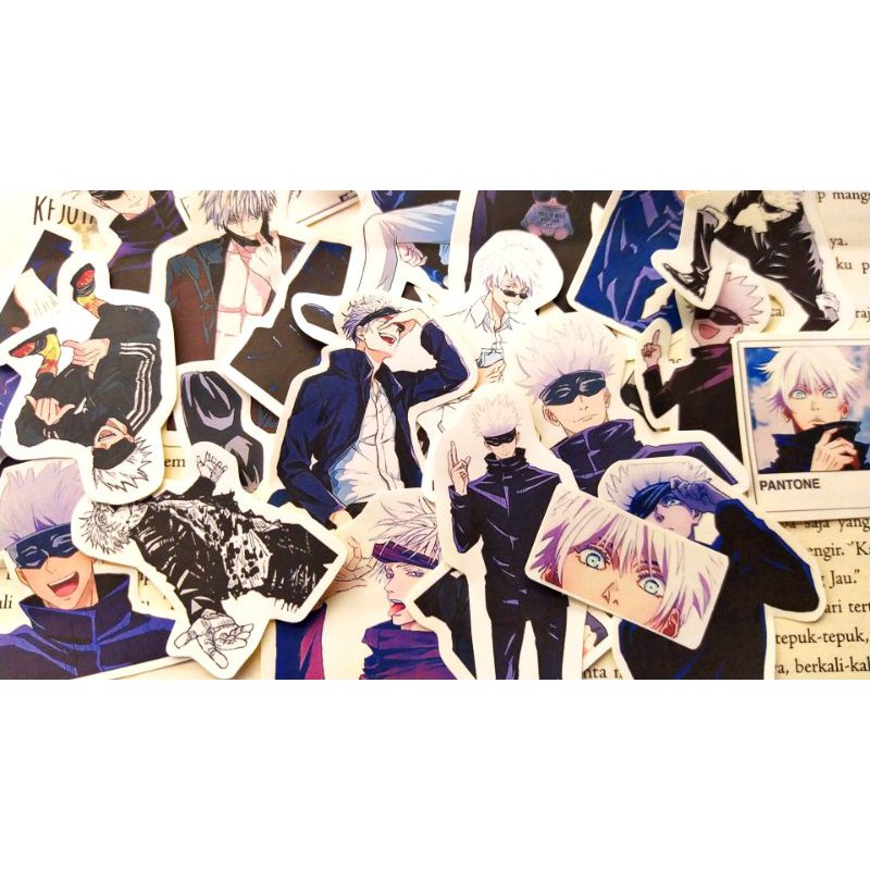 

(COD)STICKER GOJO SATORU, KANEKI,TODOROKI,LEVI(25PCS) SUDAH DIGUNTING