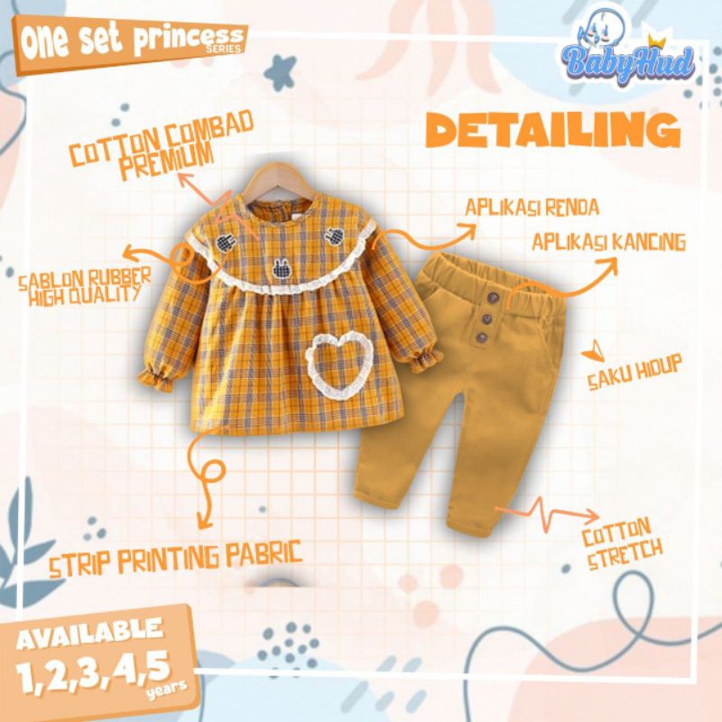 Afsheenastore One Set Princess By Babyhud / Ready Size 2