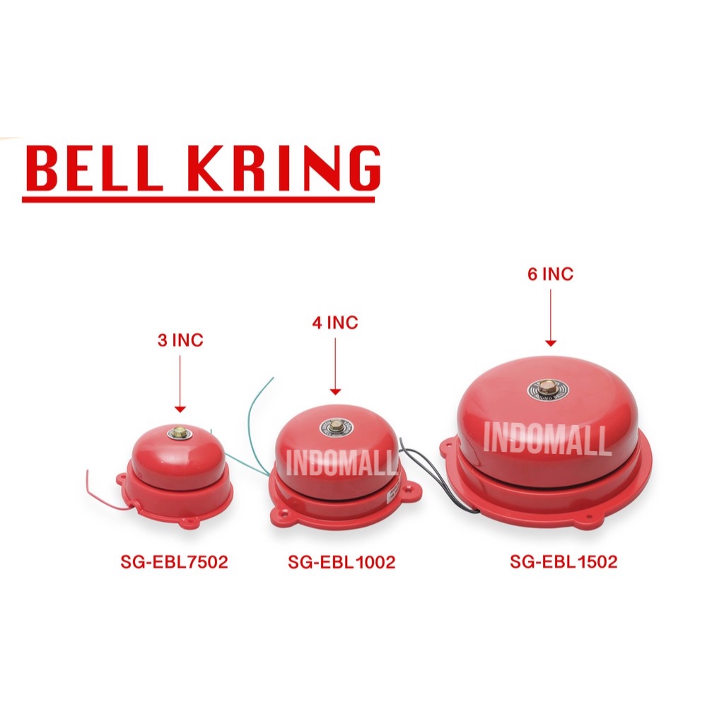 BELL KRING / ALARM / BELL SEKOLAH / BELL PABRIK / BELL 2&quot;/3&quot;/4&quot; / JAKMAN