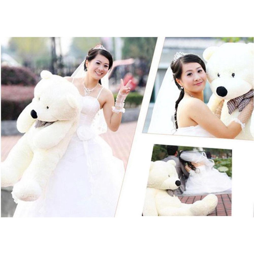 Timekey Mainan Boneka Stuffed Plush Teddy Bear Besar 75CM Bahan 100% Katun Untuk Hadiah S2U2