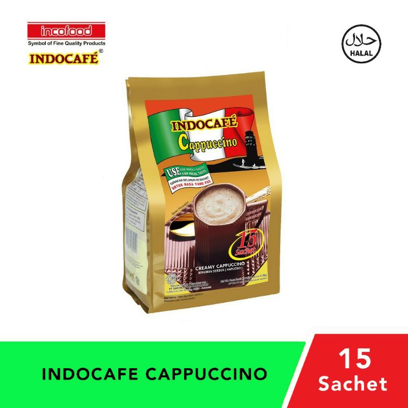 Indocafe Cappucino 15 sachet @ 25gr