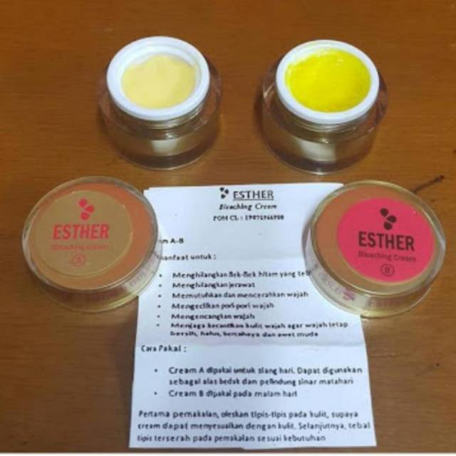 CREAM ESTHER BLEACHING AB POT KACA ORIGINAL