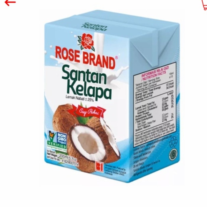 

rose brand santan kelapa 200ml