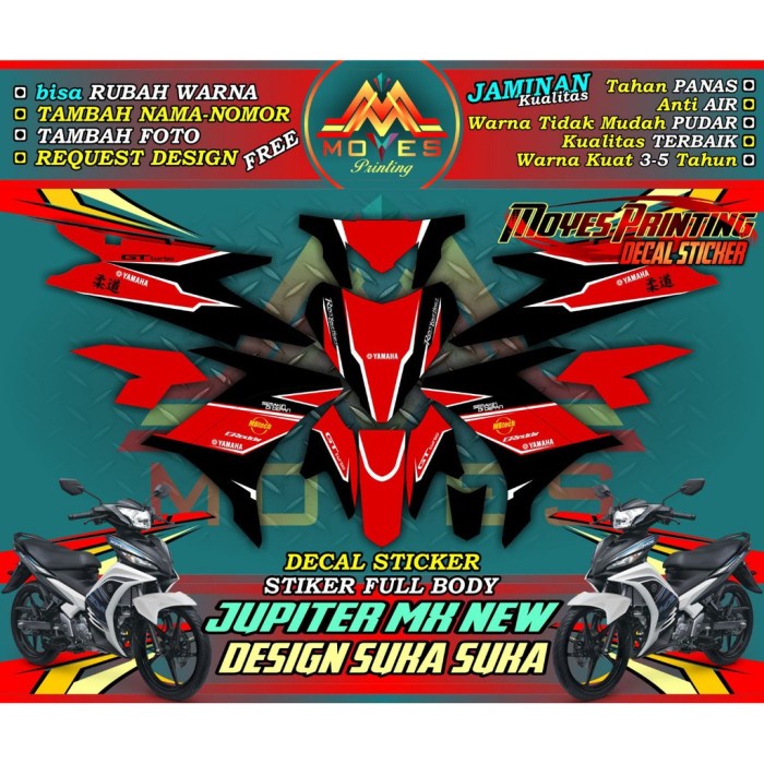 TERLARIS stiker jupiter mx new variasi-decal stiker mx new variasi-stiker motor mx new fullbody