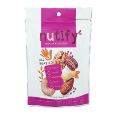 Nutify Premium 60gr Mixed Nuts All Roasted KacangKacang Mete Almond Kacang Panggang