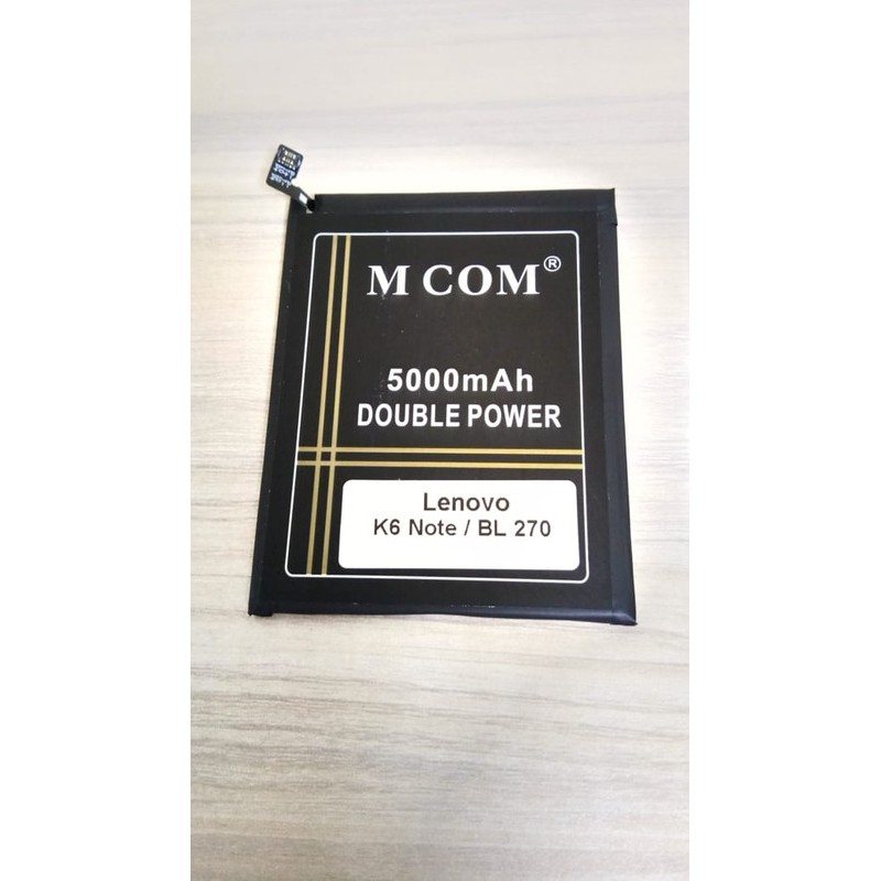 Battery Batre Baterai Double Power Mcom Lenovo K6 Note BL270 BL-270 BL 270