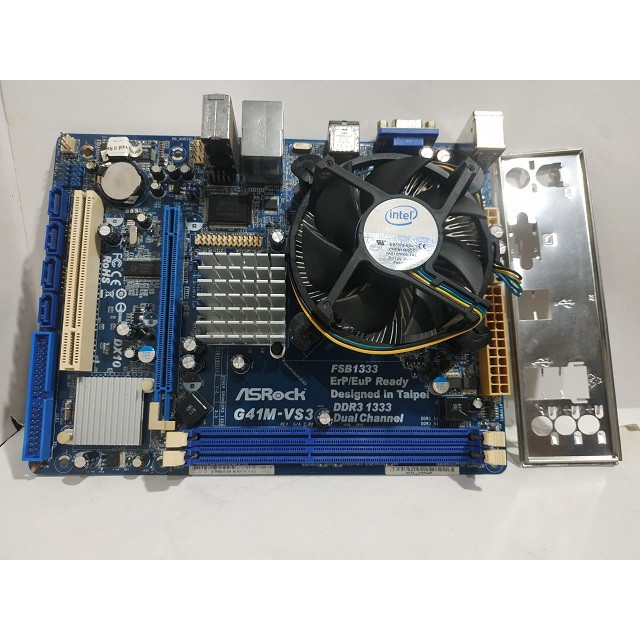 PAKET MOBO G41 DDR3 + CORE2DUO + FAN + RAM 2Gb