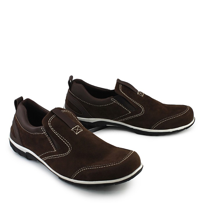 Sepatu Casual Pria Walkers CTZ Slop Slip On Coklat Terlaris