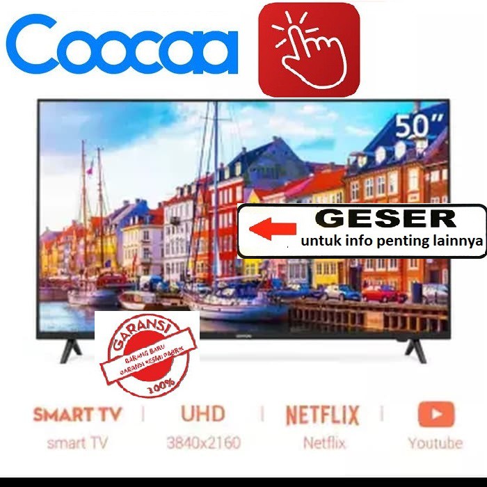COOCAA LED TV 50 INCH 50S3N SMART TV 4K ULTRA HD NETFLIX & YOUTUBE