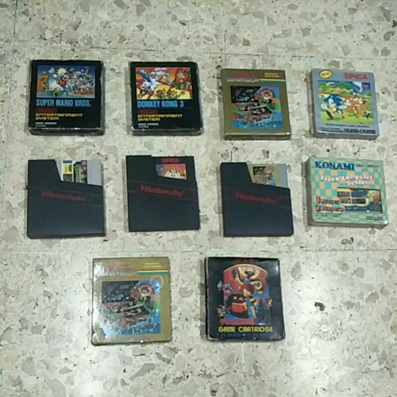 Preloved Kaset Nintendo Super Mario Bross Donkey Kong Spica Tetris Konami All in 1