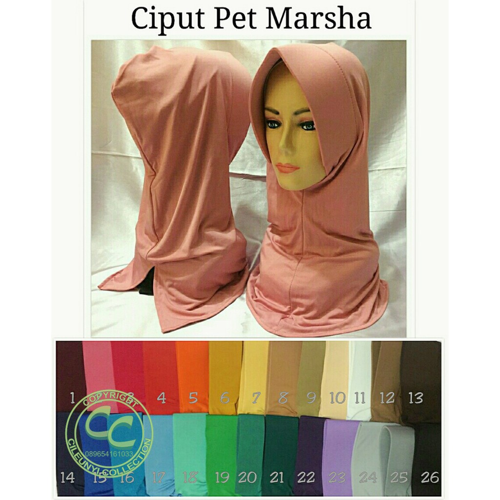 Ciput Pet Marsya / Inner Premium Pet Mika / Busa Antem Marsya Bahan Jersey / Daleman Hijab Syari