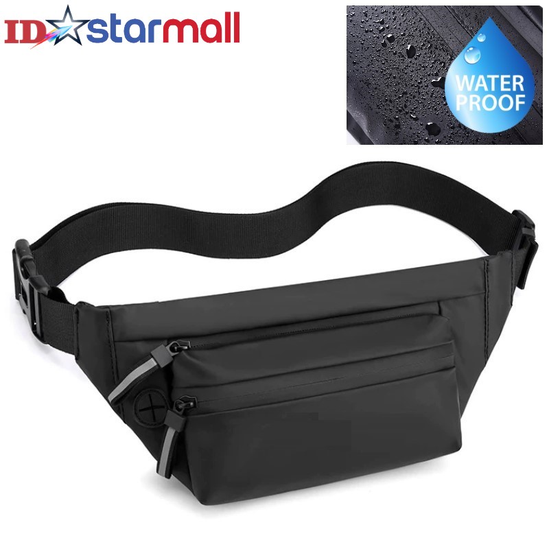 Waistbag Pria Waterproof Tas Selempang Pria Import Anti Air