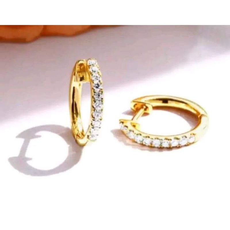 (COD) Anting Ceplik Mewah Lapis Emas 18K