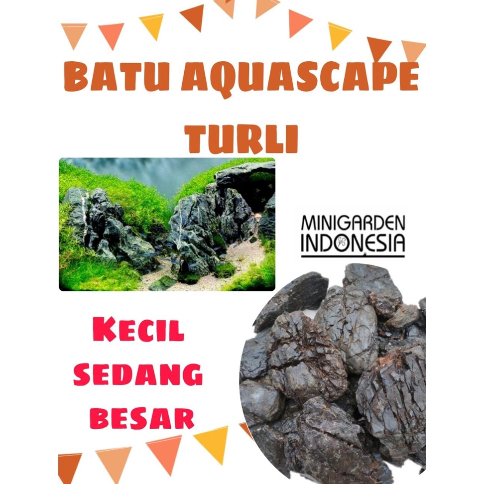 BATU TURLI ECER 1KG batu aquascape turly stone batu hias dekorasi aquarium kolam ikan