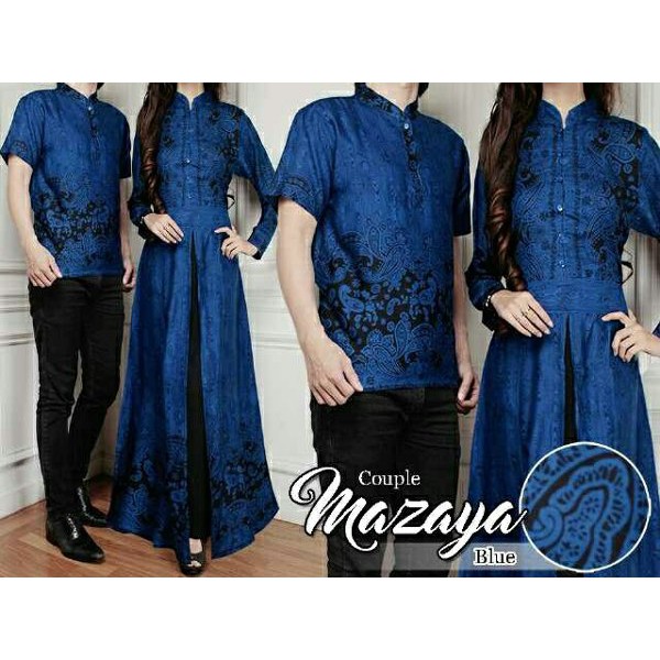 Unix BAJU GAMIS COUPLE MUSLIM LEBARAN 17266 KAPELAN BATIK FASHION