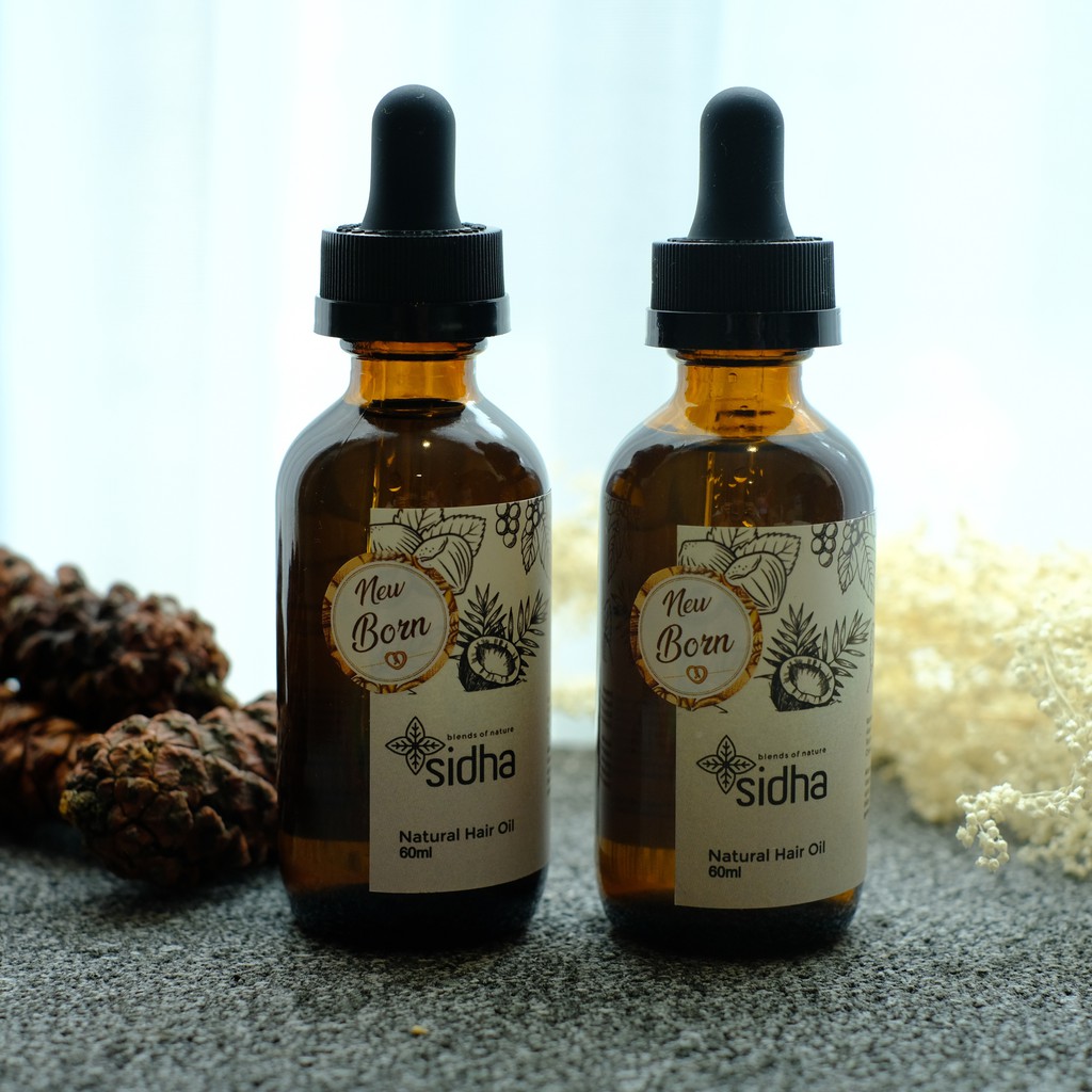 Sidha Natural Hair Oil - New Born [Bundling 2 Botol]