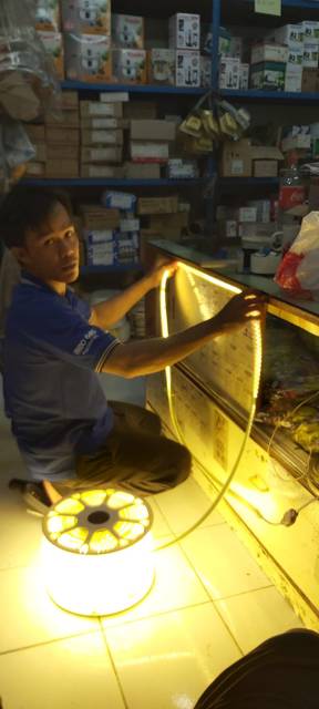 LED Selang Strip SMD 5730 daya 30w/m In/Outdoor Putih/Kuning Paket 5meter