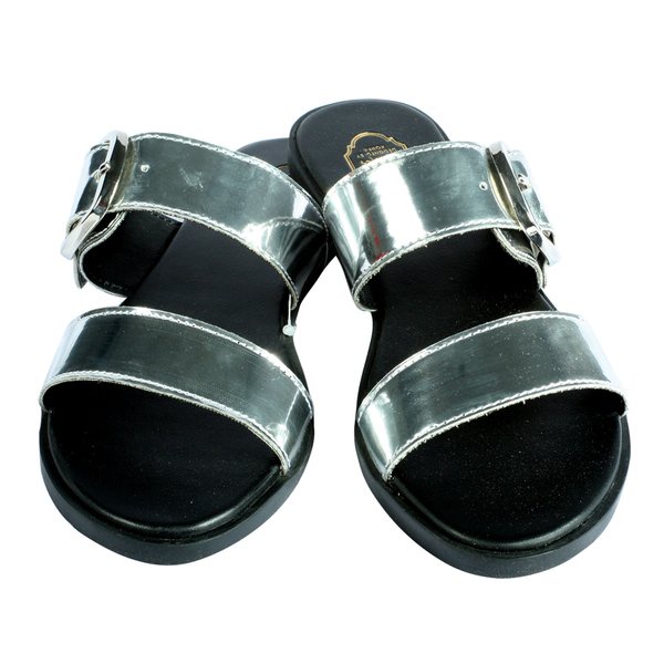 Sandal 4 warna Sendal warna emas hitam perak putih Fashion Model Korea wanita cantik tampil soimah mewah Ardiles Melani SL12 nagita style