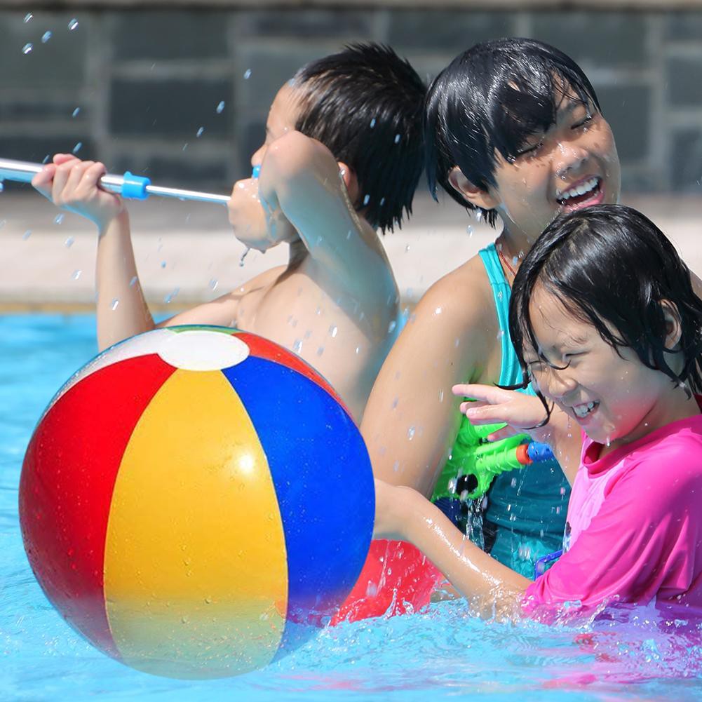 MOJITO PVC Inflatable Beach Ball Multicolored Kid Bath Toy Ball Summer Shower Toys