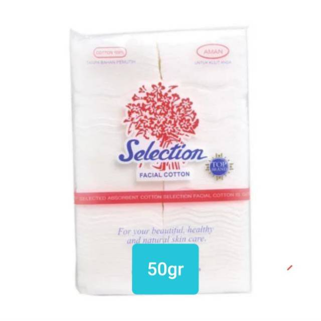 Kapas Wajah Selection 50gr Kapas Pembersih Kecantikan Facial Cotton.