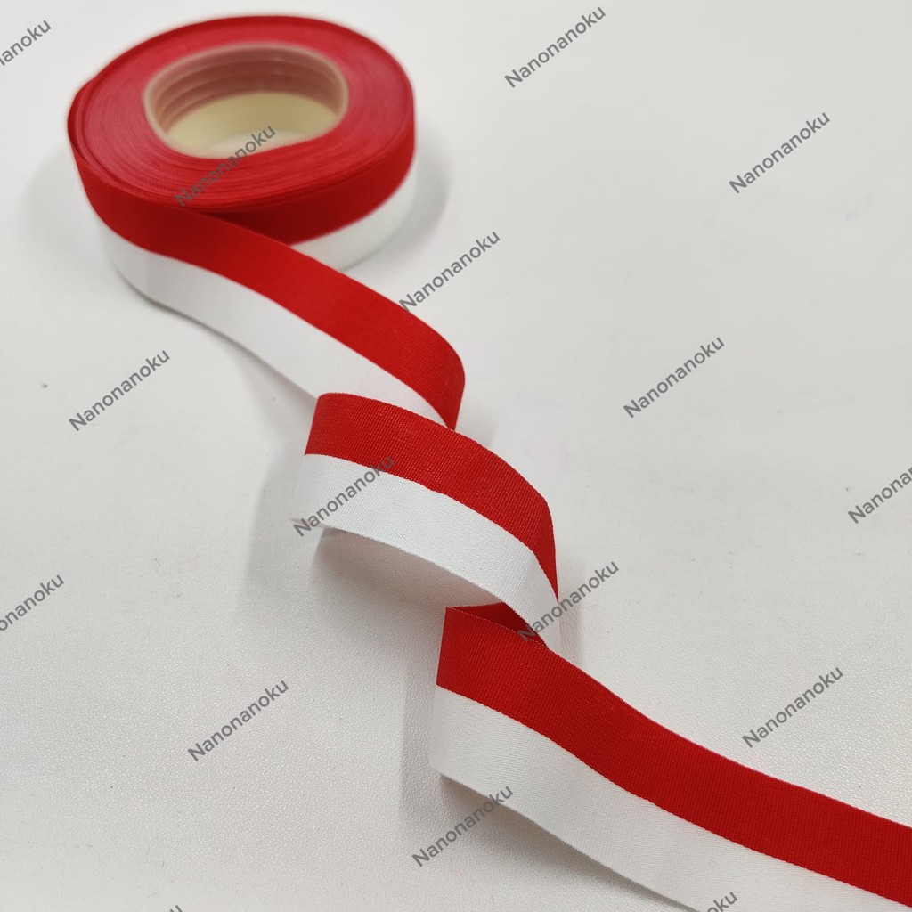 Pita Merah Putih Bendera (1/2 - 1 - 2 inci) ±25 yard