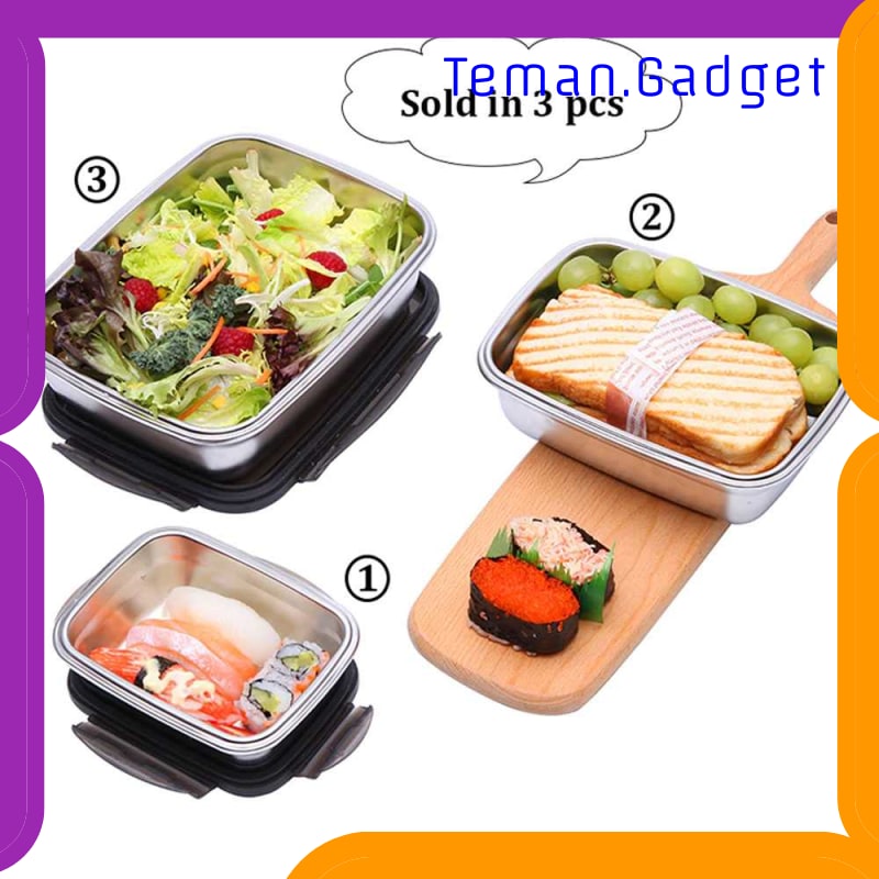 TG-OL026 HOMEFAVOR KOTAK MAKAN BENTO LUNCH BOX STAINLESS STEEL - KT273