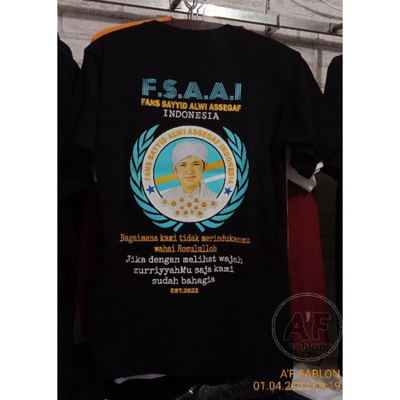 Kaos FSAAI Fans Sayyid Alwi Assegaf lengan pendek