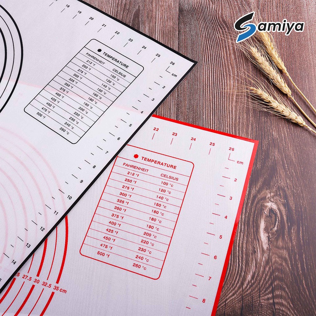 baking mat silicone / alas adonan kue roti pizza dapur silikon 26x29cm dan 40x60cm