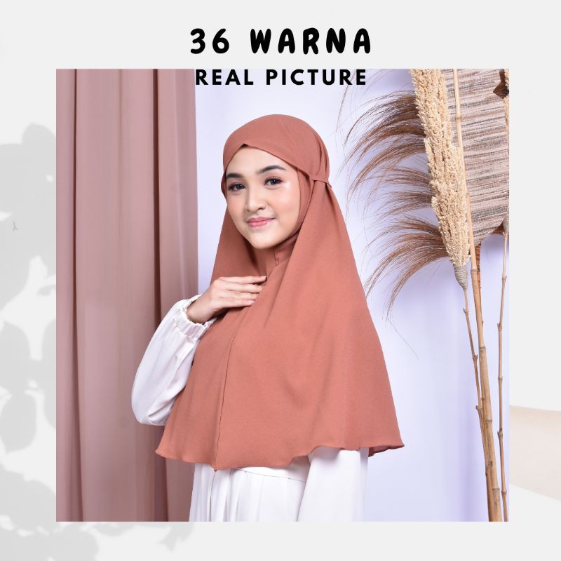 Jilbab Bergo Maryam Hijab Instant Bahan Diamond Crepe Premium Kerudung Murah