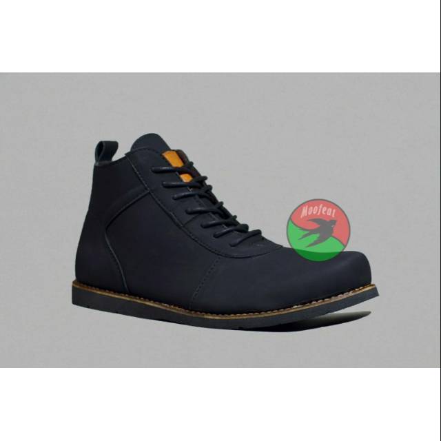 Sepatu Moofeat Semi Boot, Sepatu Pria murah Semi Kulit, sepatu boot, Sepatu kulit pria murah