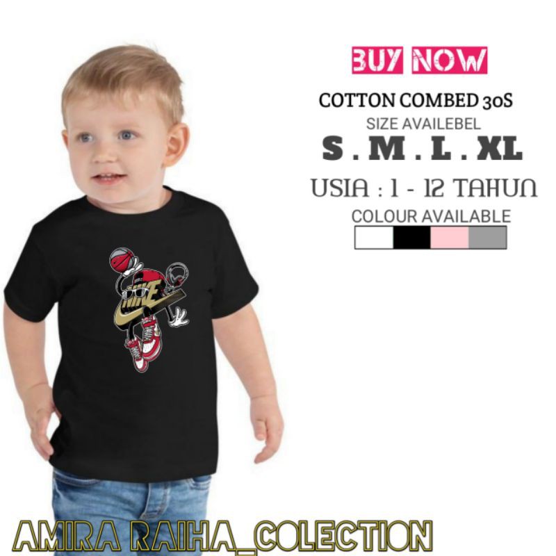 Kaos anak Nike/kaos Nike anak/kaos anak aneka gambar/baju anak laki laki perempuan
