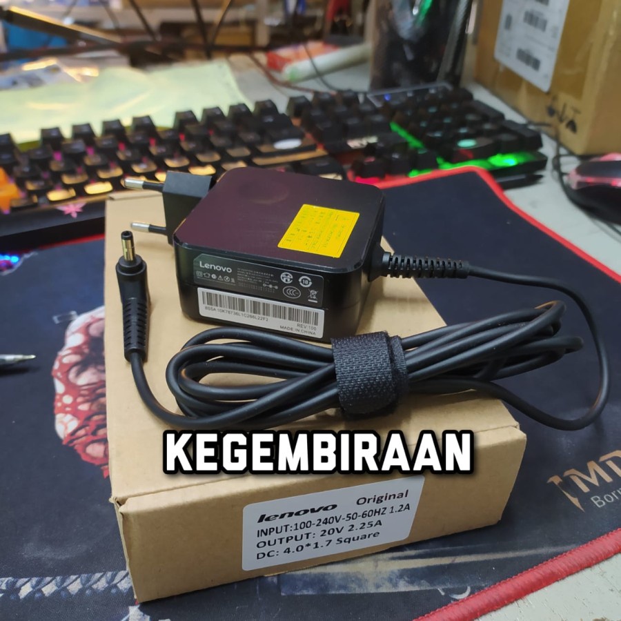 Adapter Charge Laptop LENOVO 20V 2.25A Square (4mm x 1.7mm)