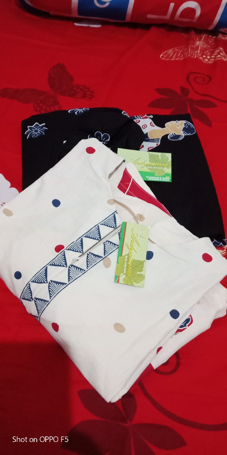 Tunik Batik Solo Asli Motif Bu Lurah Free Masker (size Bisa Request)