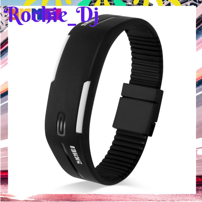 Jual SKMEI WRISTBAND JAM GELANG LED 1099A HITAM Shopee Indonesia