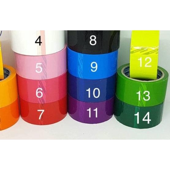 

➮ LAKBAN WARNA 2" X 50M SAZANAMI PLASTIK WARNA WARNI - Orange ☏