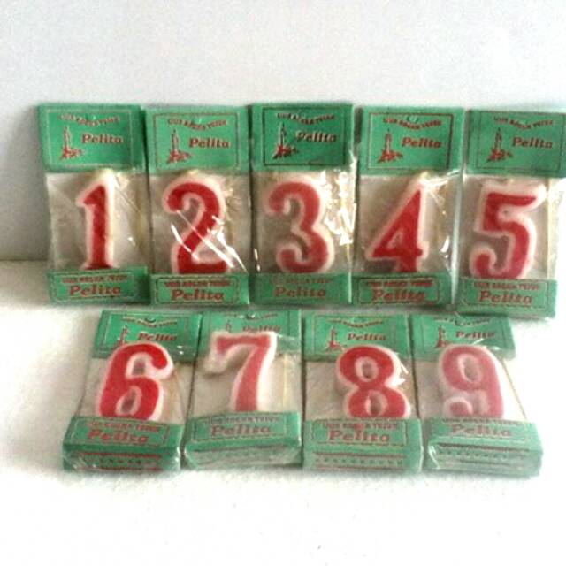 Lilin angka hiasan kue ulang tahun
