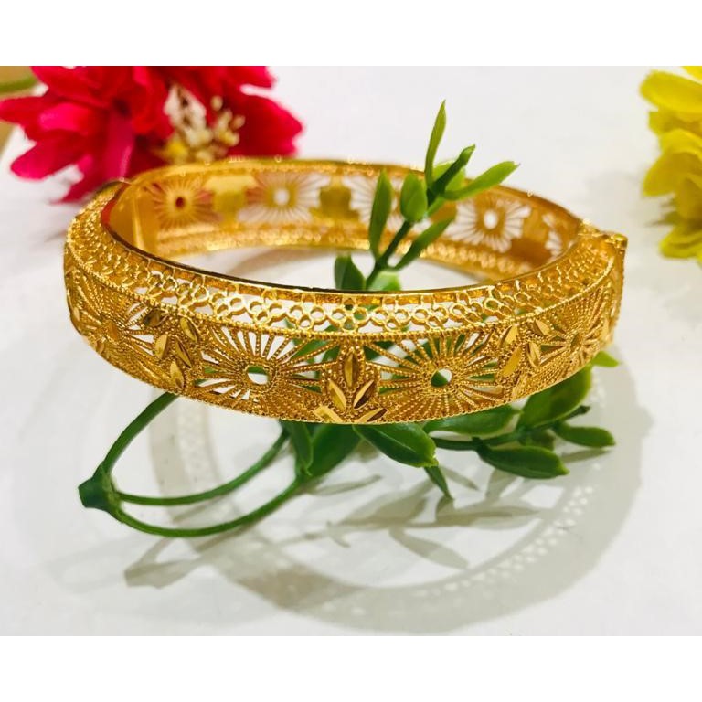 Kenten Acc - Gelang Tangan Motif Bangkok Perhiasan Wanita Fashion Harian Warna Emas Xuping C8
