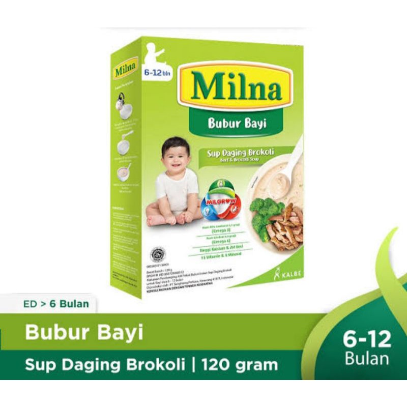 Milna Bubur Reguler  6+ 8+ 120gr MPASI Bayi