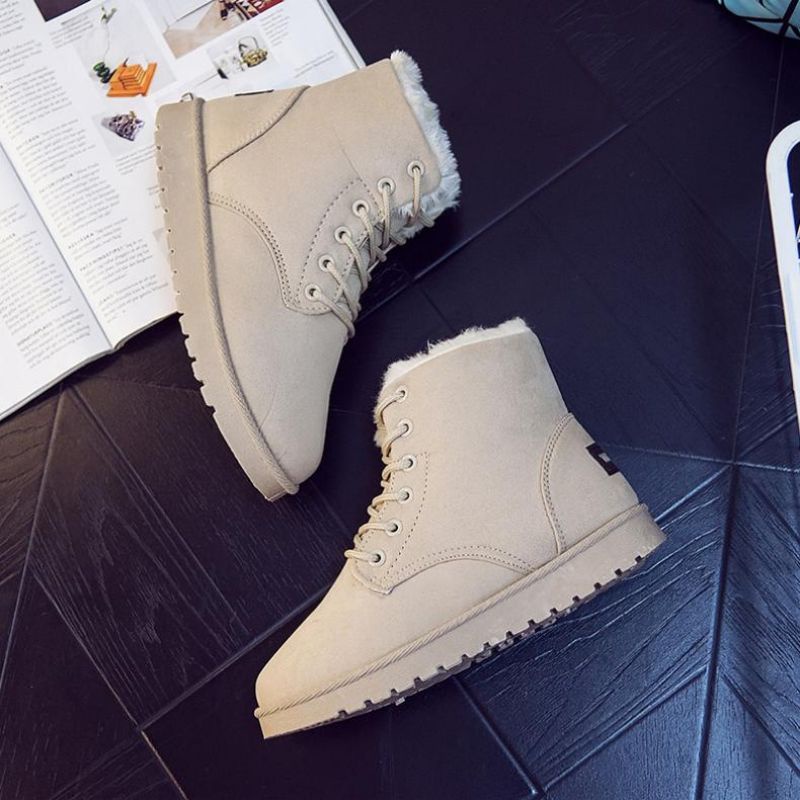 IMPORT WOMAN SUEDE WINTER BOOTS THERMAL SHOES SEPATU WANITA MUSIM DINGIN