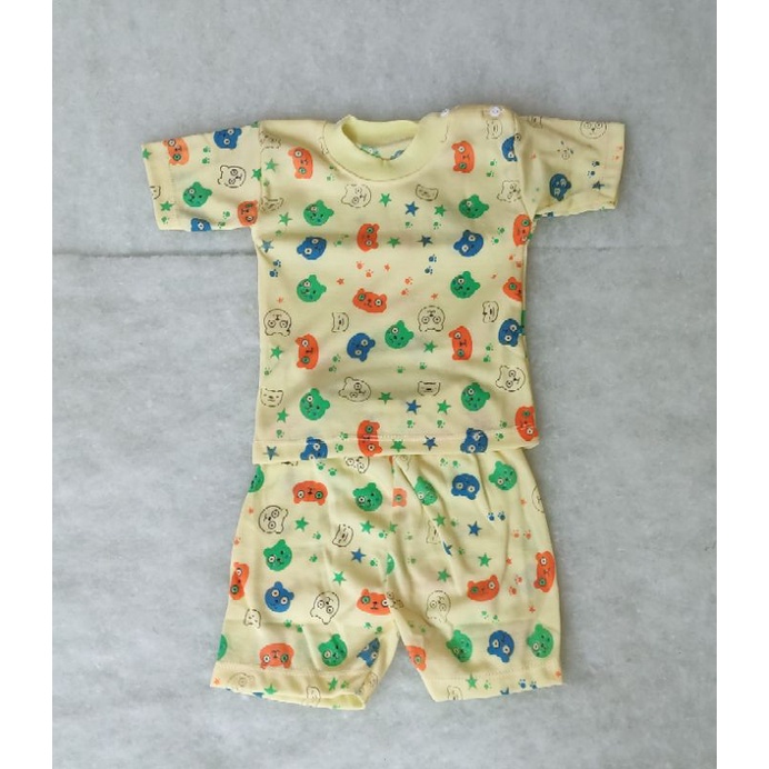 stelan pendek bayi 0-12 bulan motif kepala