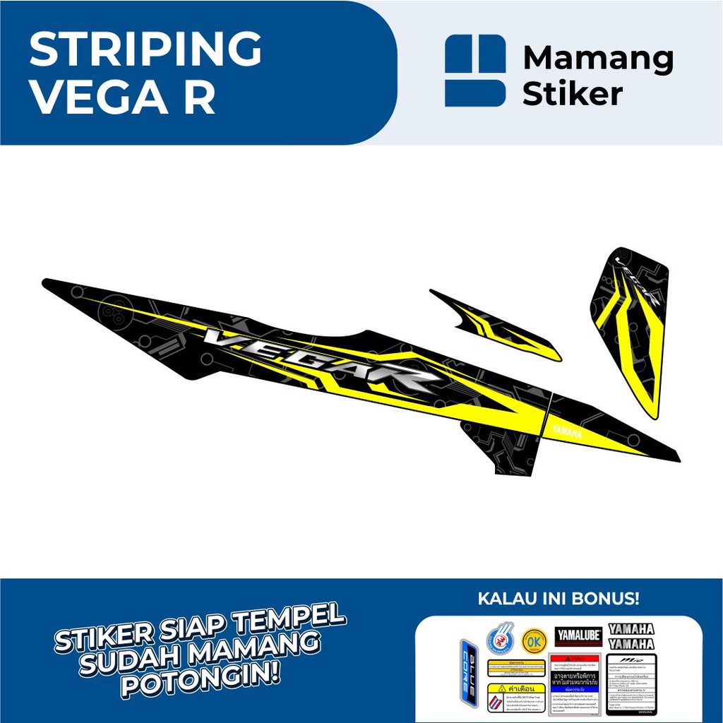 STRIPING VEGA R LAMA VARIASI 9 GRAFIS SIMPEL MINIMALIS/STIKER MOTOR HONDA VEGA R LAMA RACING/STICKER