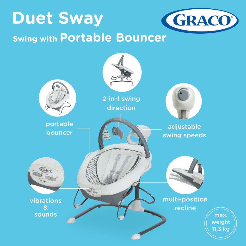 Makassar - Graco Duet Sway LX with Portable Bouncer-Holt 2034083  / Bouncer Bayi Graco