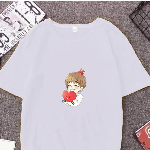 KAOS BTS VERSI KARTUN V / KAOS BTS VERSI CARTOON V / KAOS BTS V / KAOS V PREMIUM QUALITY