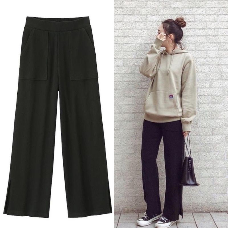 CELANA KULOT RIB BASIC UNIQLO