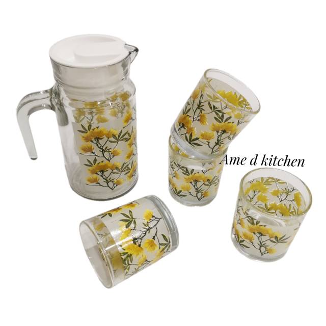 Drink set cantik motif shabby debrine + gift box